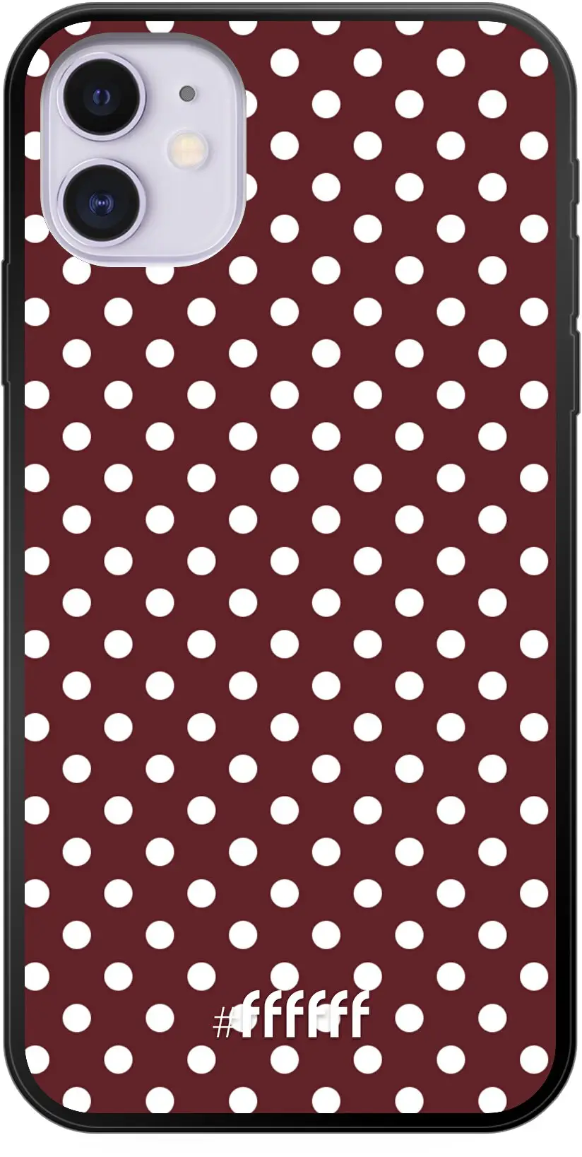 Burgundy Dots iPhone 11