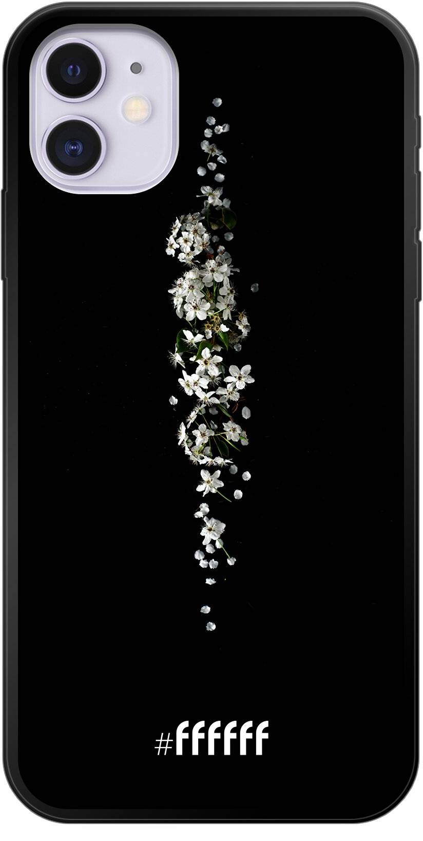 White flowers in the dark iPhone 11