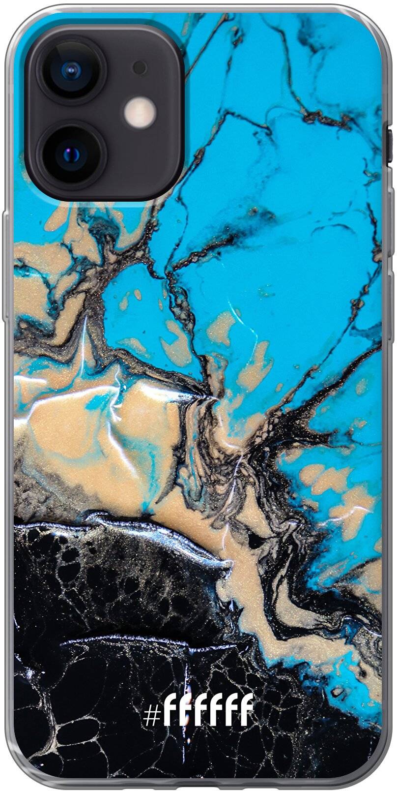 Blue meets Dark Marble iPhone 12 Mini