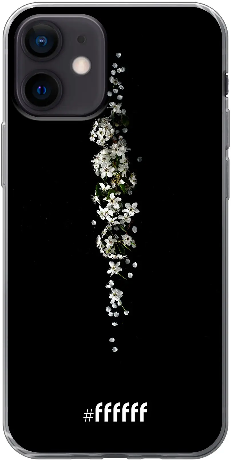 White flowers in the dark iPhone 12 Mini