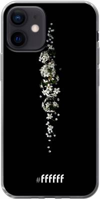 White flowers in the dark iPhone 12 Mini