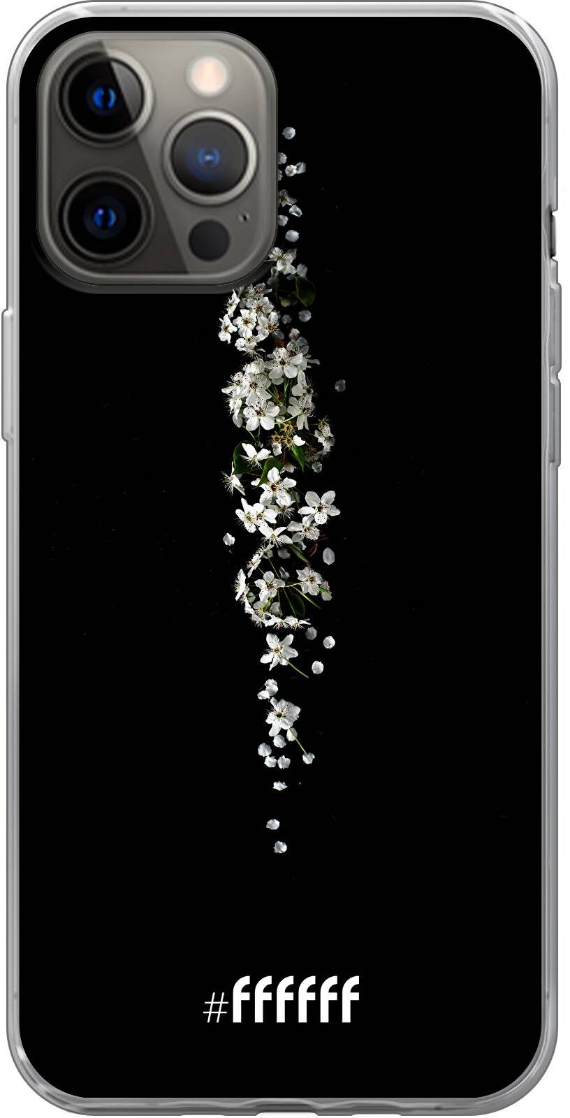 White flowers in the dark iPhone 12 Pro Max