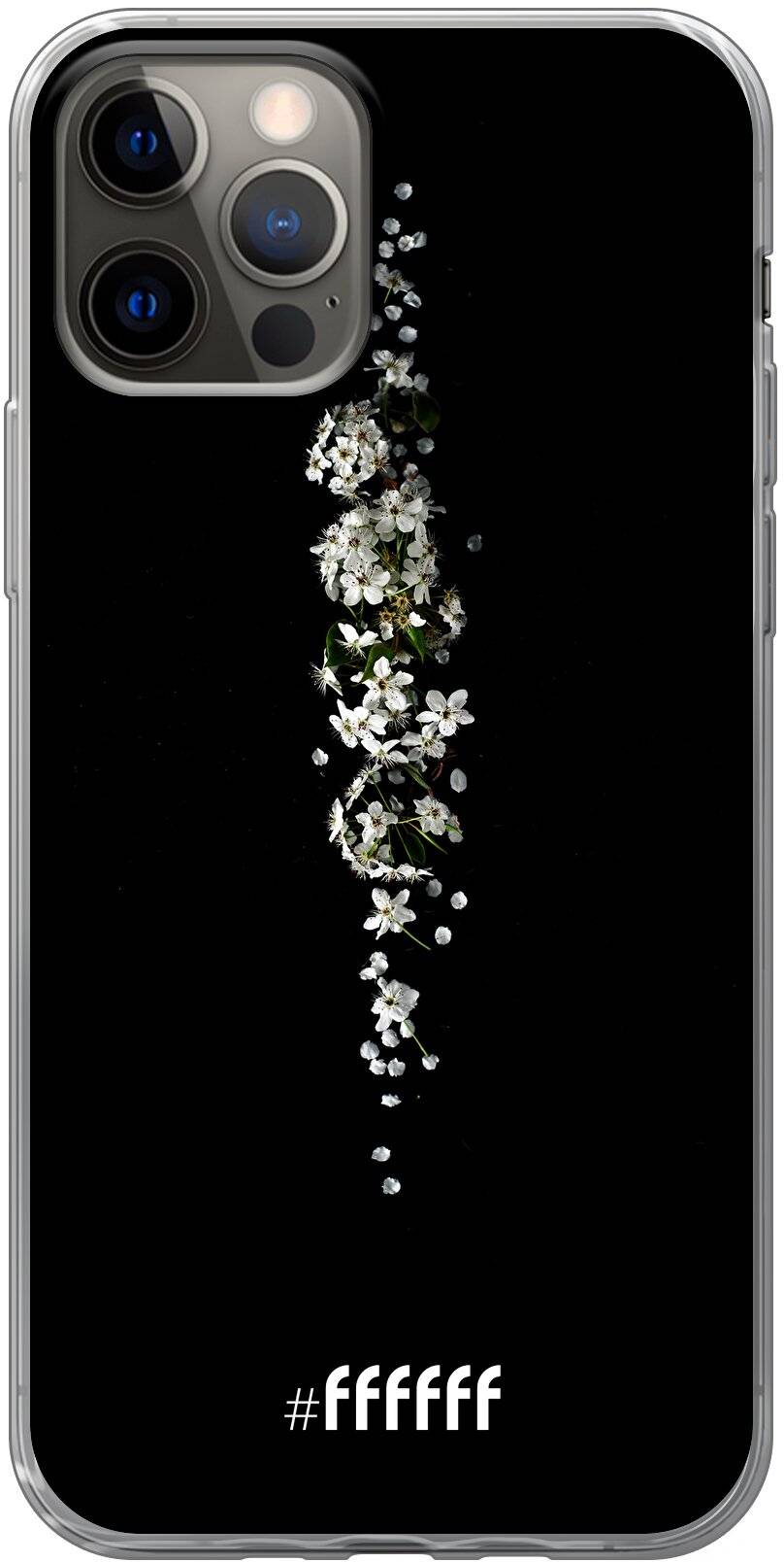 White flowers in the dark iPhone 12 Pro