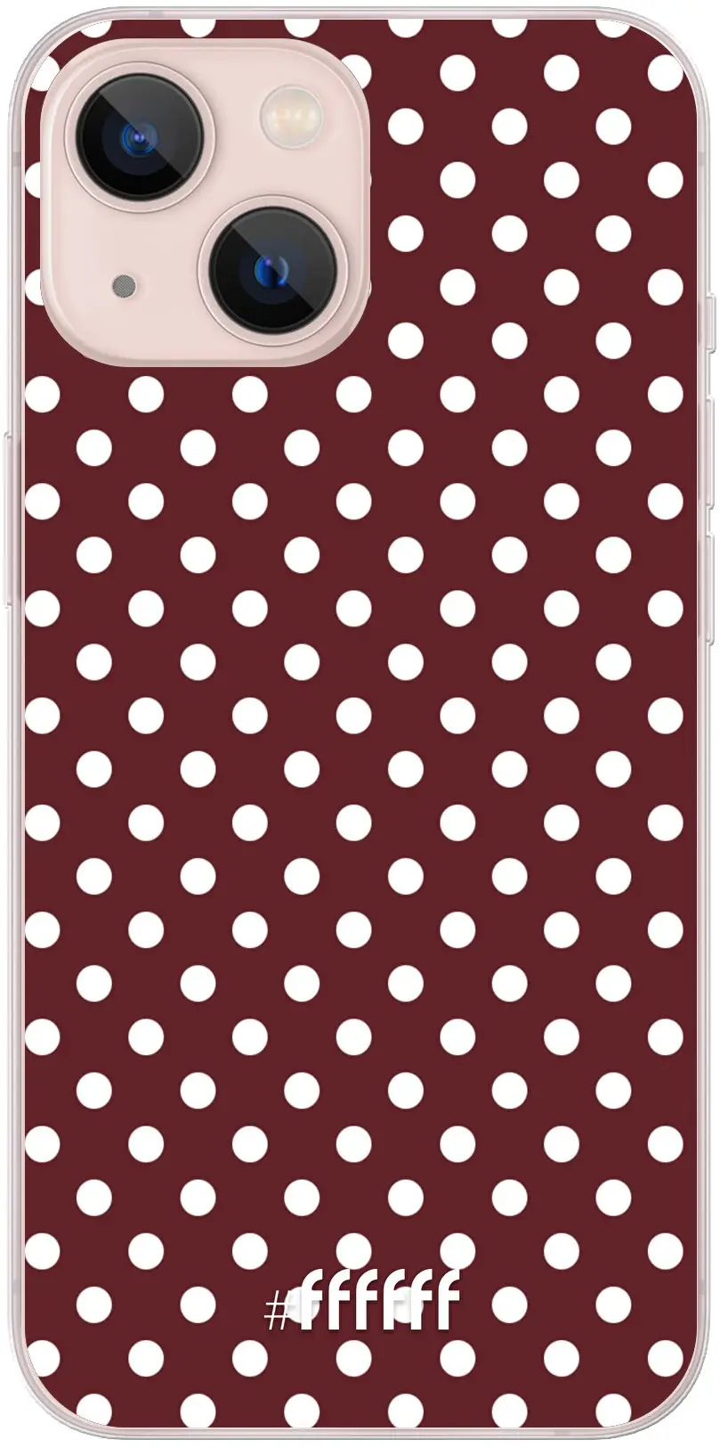 Burgundy Dots iPhone 13 Mini