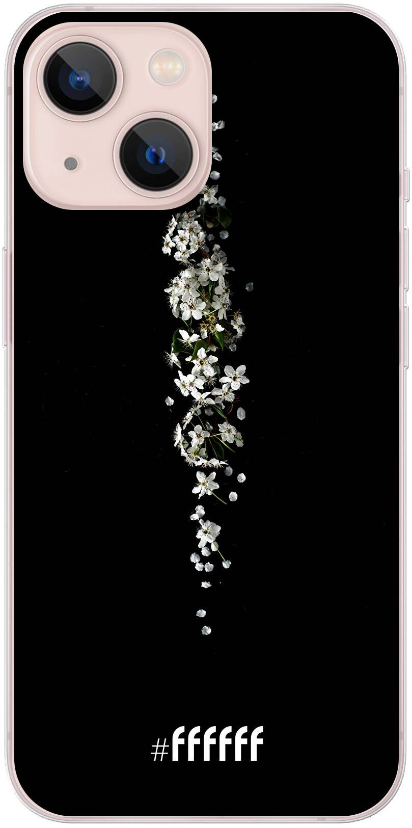 White flowers in the dark iPhone 13 Mini
