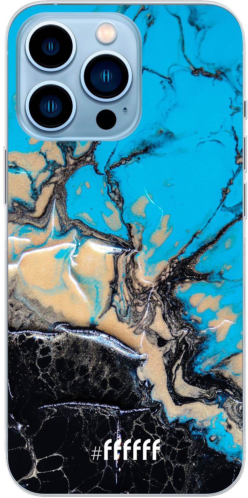 Blue meets Dark Marble iPhone 13 Pro