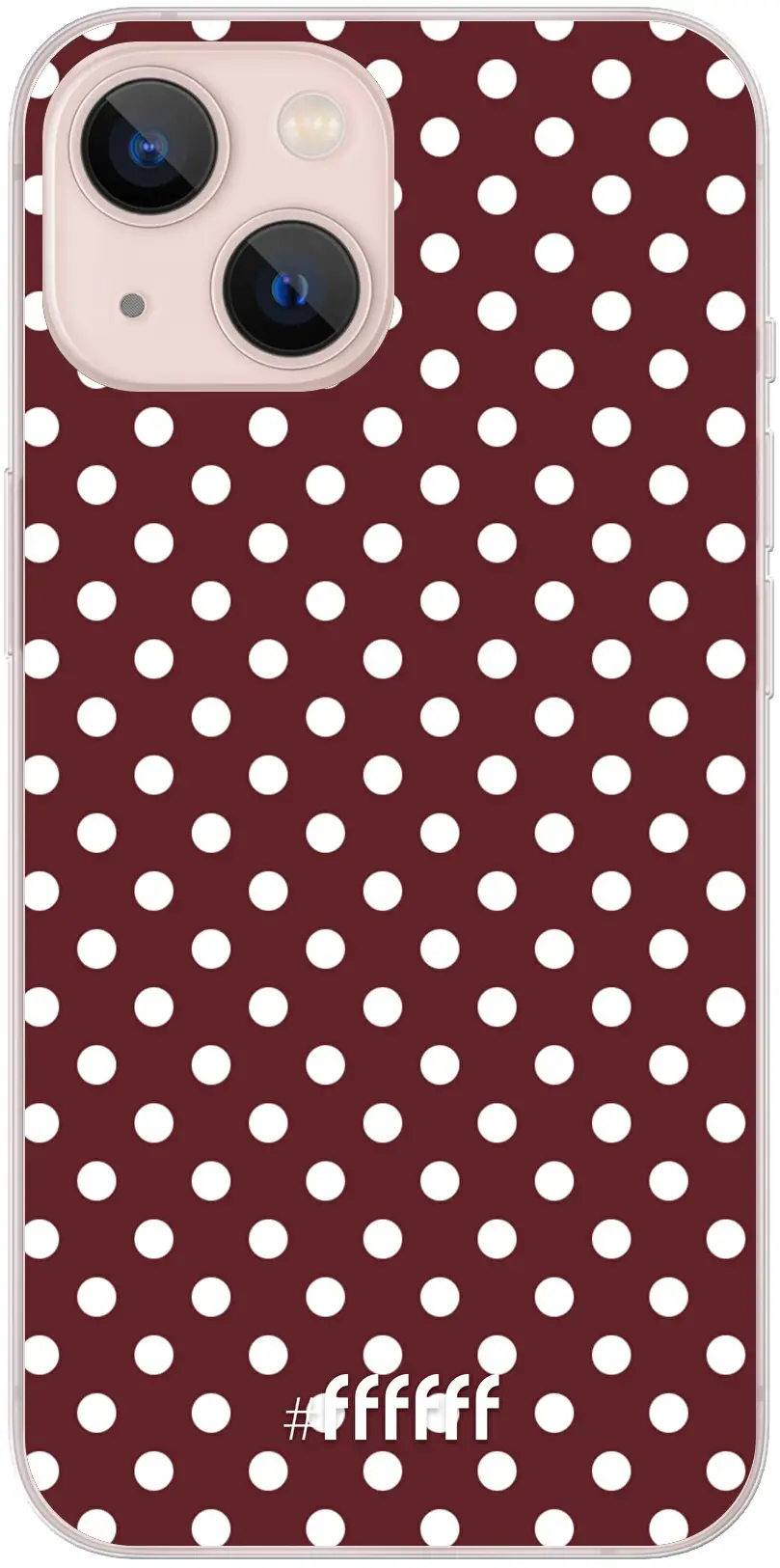 Burgundy Dots iPhone 13