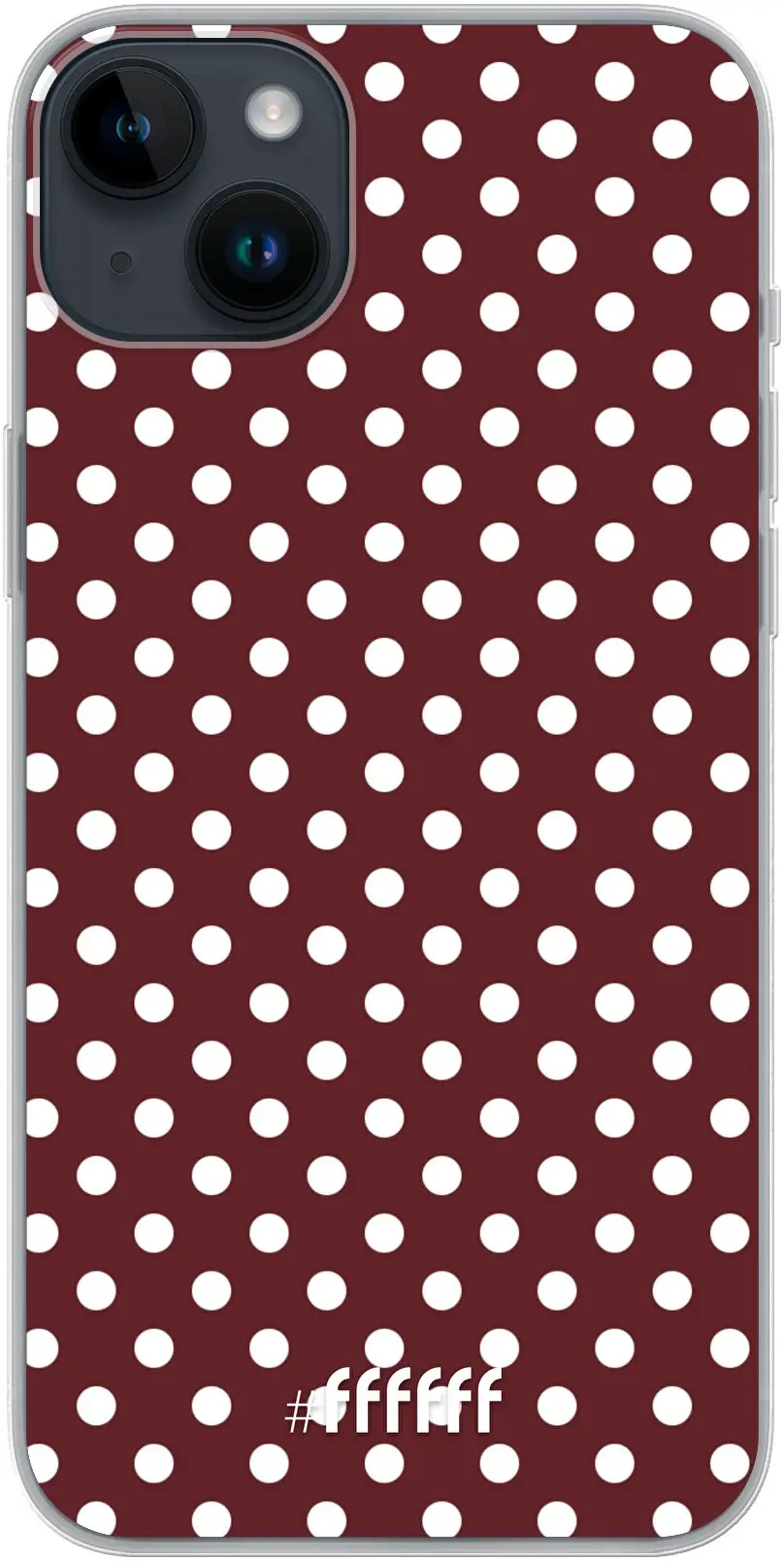 Burgundy Dots iPhone 14 Plus