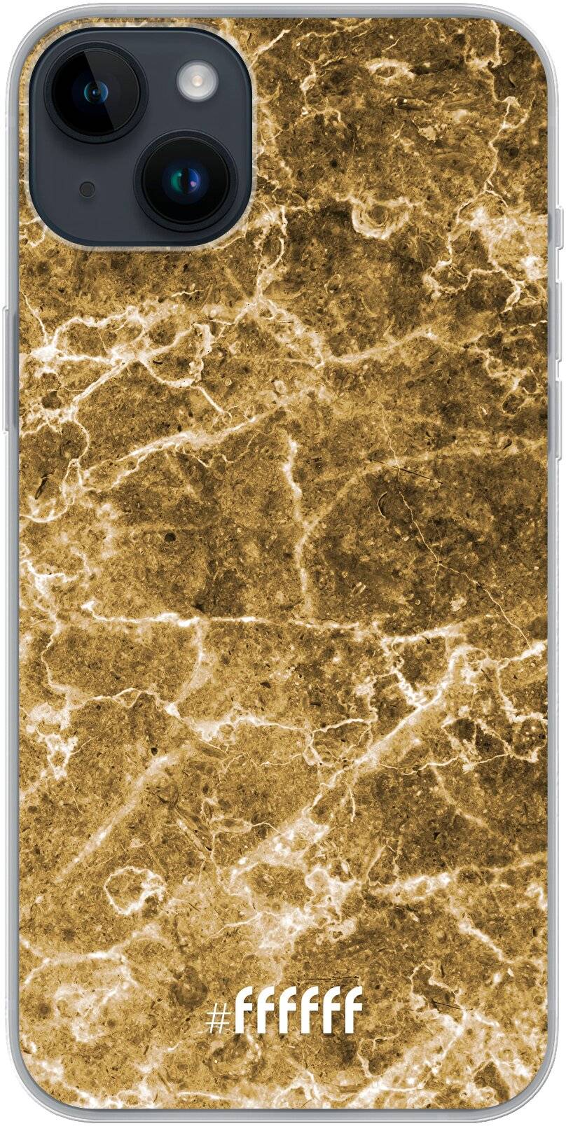 Gold Marble iPhone 14 Plus