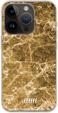 Gold Marble iPhone 14 Pro