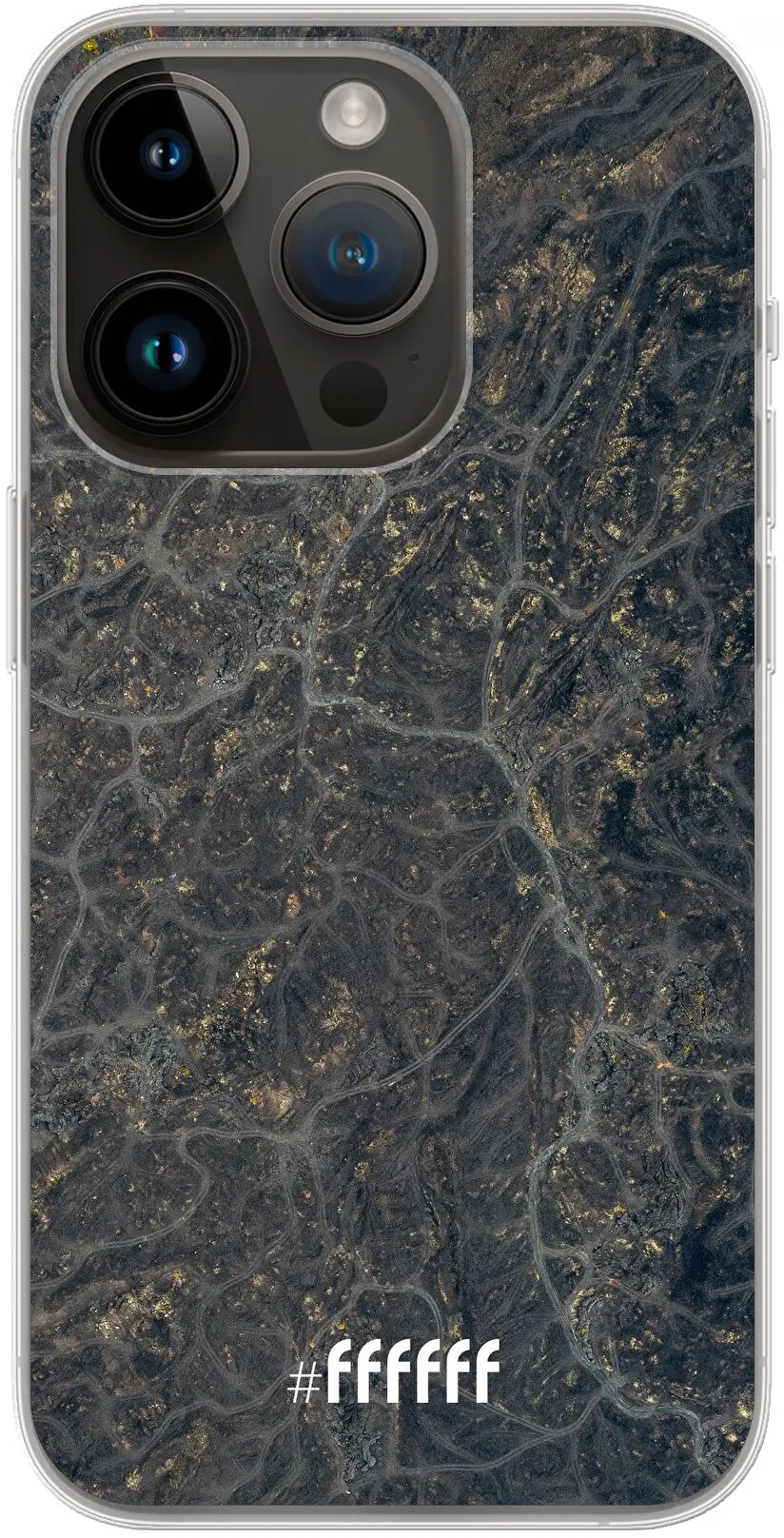 Golden Glitter Marble iPhone 14 Pro