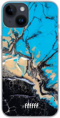 Blue meets Dark Marble iPhone 14