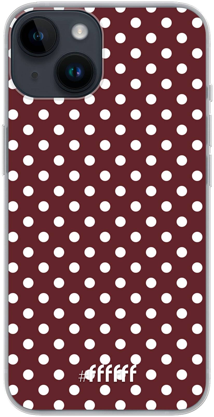 Burgundy Dots iPhone 14