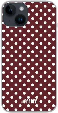 Burgundy Dots iPhone 14