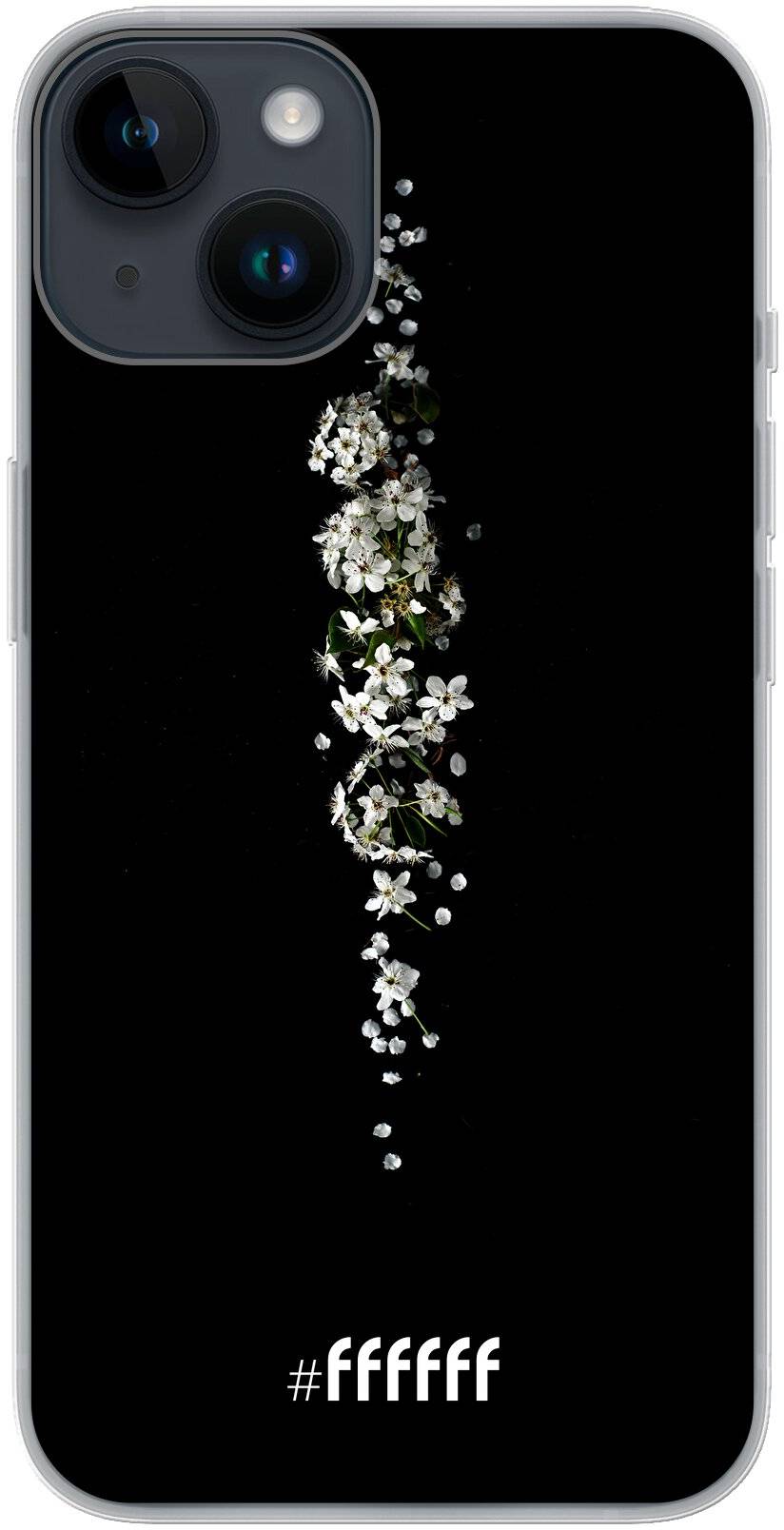 White flowers in the dark iPhone 14