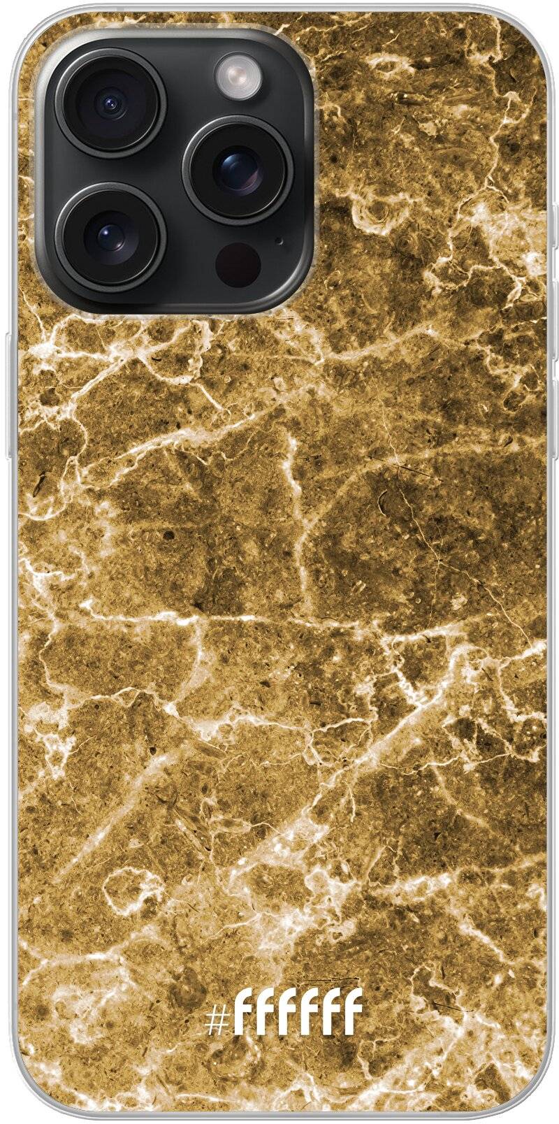 Gold Marble iPhone 15 Pro Max