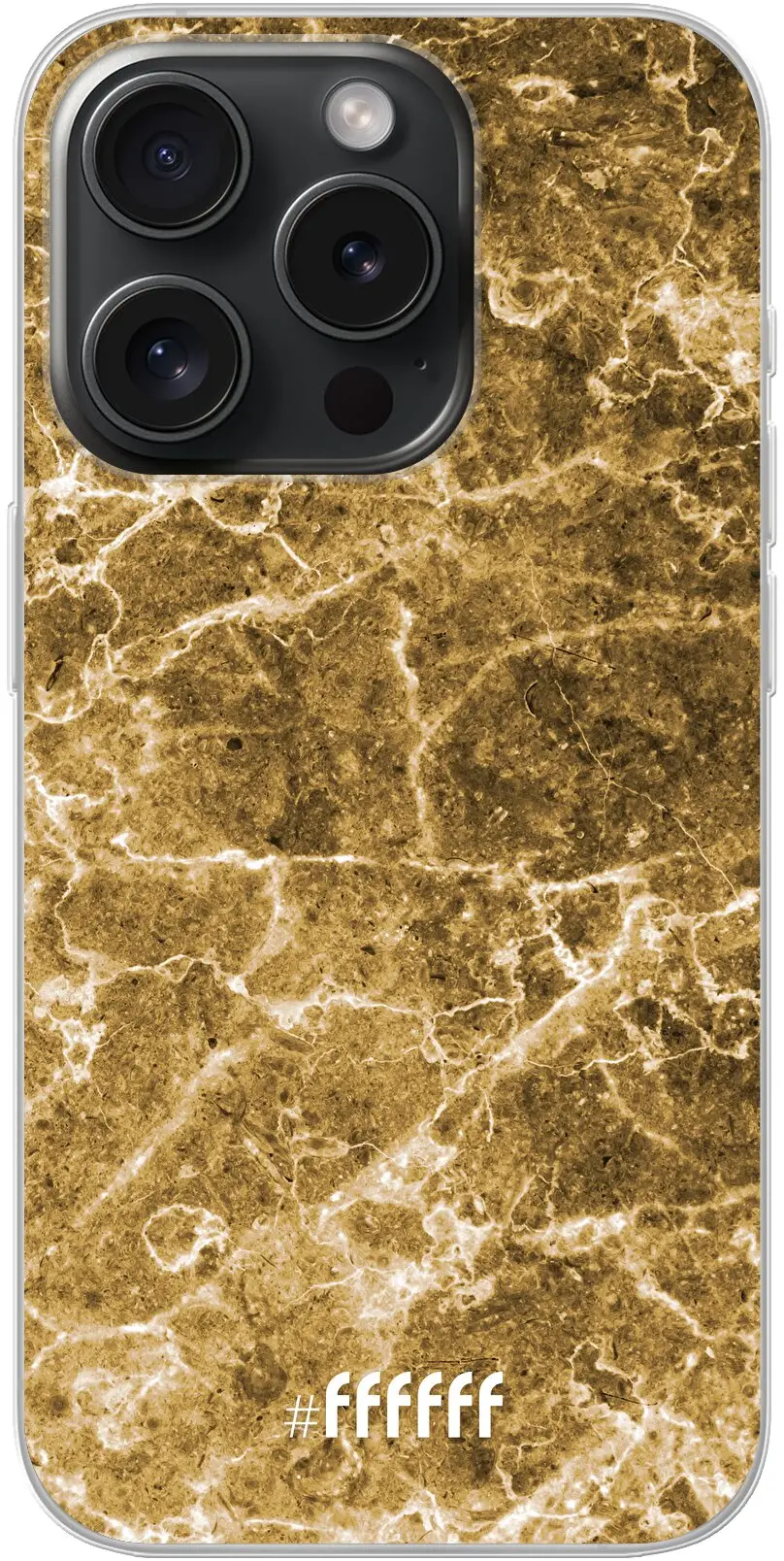 Gold Marble iPhone 15 Pro