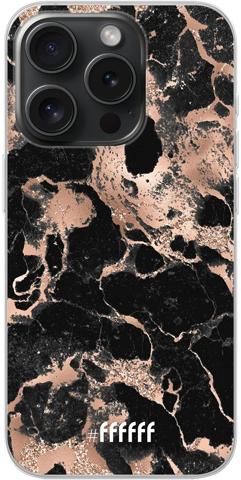 Rose Gold Marble iPhone 15 Pro