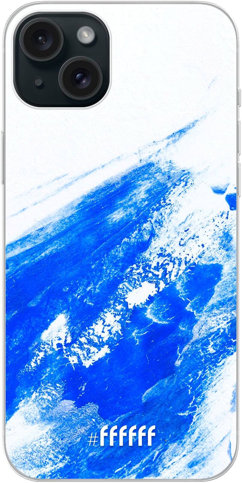 Blue Brush Stroke iPhone 15 Plus