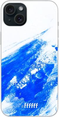 Blue Brush Stroke iPhone 15 Plus