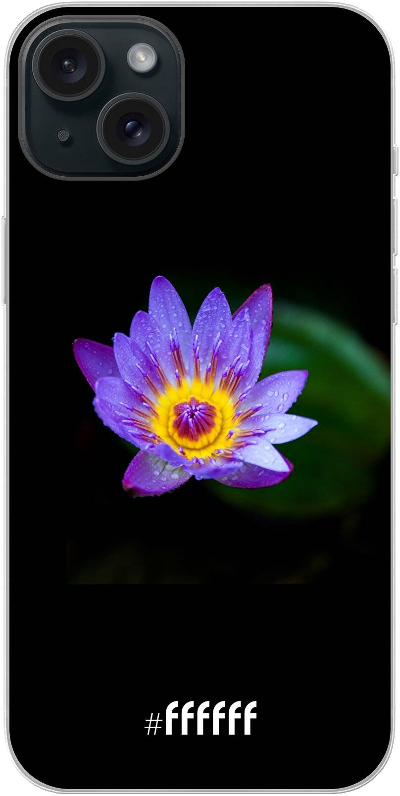 Purple Flower in the Dark iPhone 15 Plus