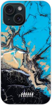 Blue meets Dark Marble iPhone 15