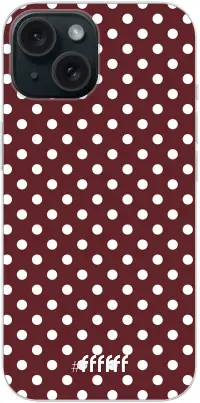 Burgundy Dots iPhone 15