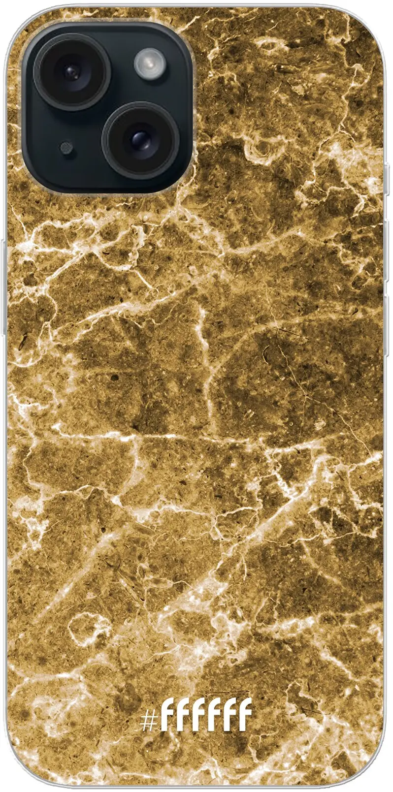 Gold Marble iPhone 15