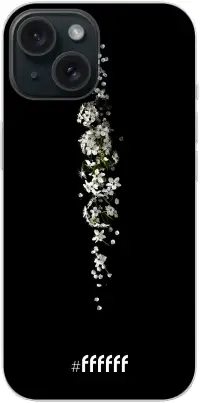 White flowers in the dark iPhone 15