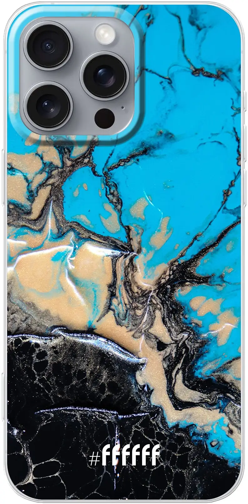 Blue meets Dark Marble iPhone 16 Pro Max