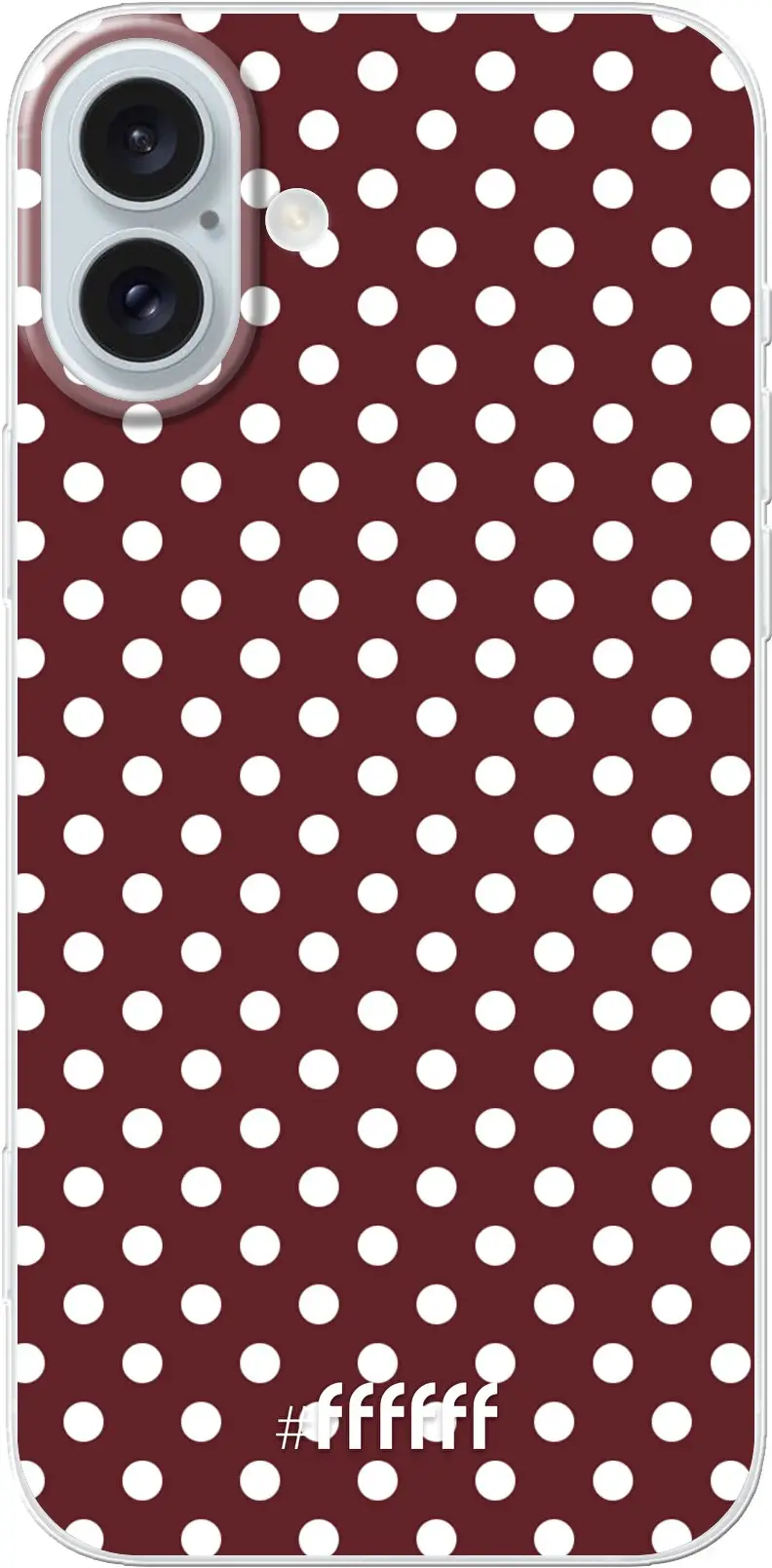 Burgundy Dots iPhone 16 Plus