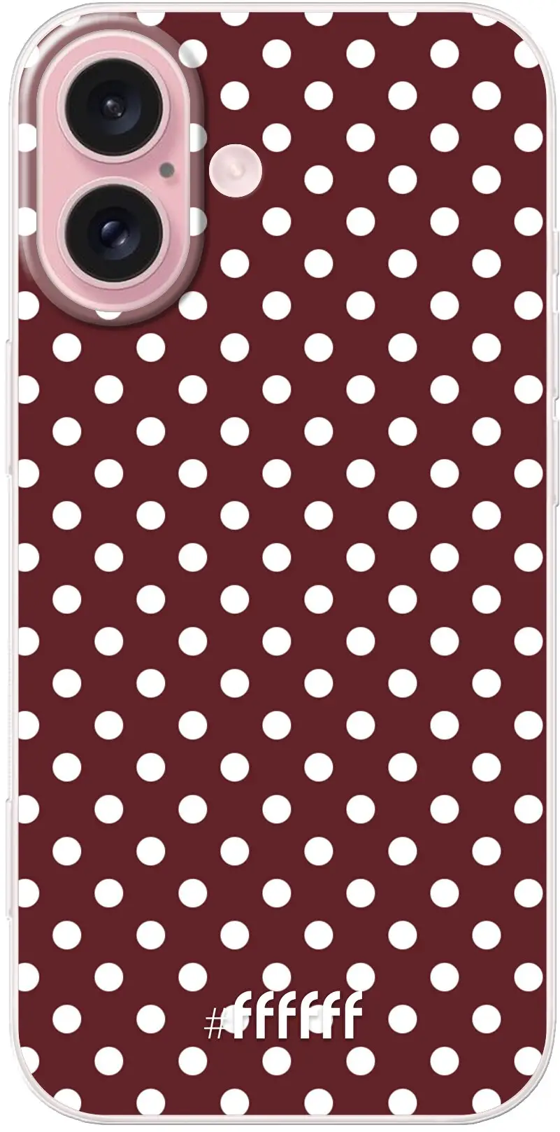 Burgundy Dots iPhone 16