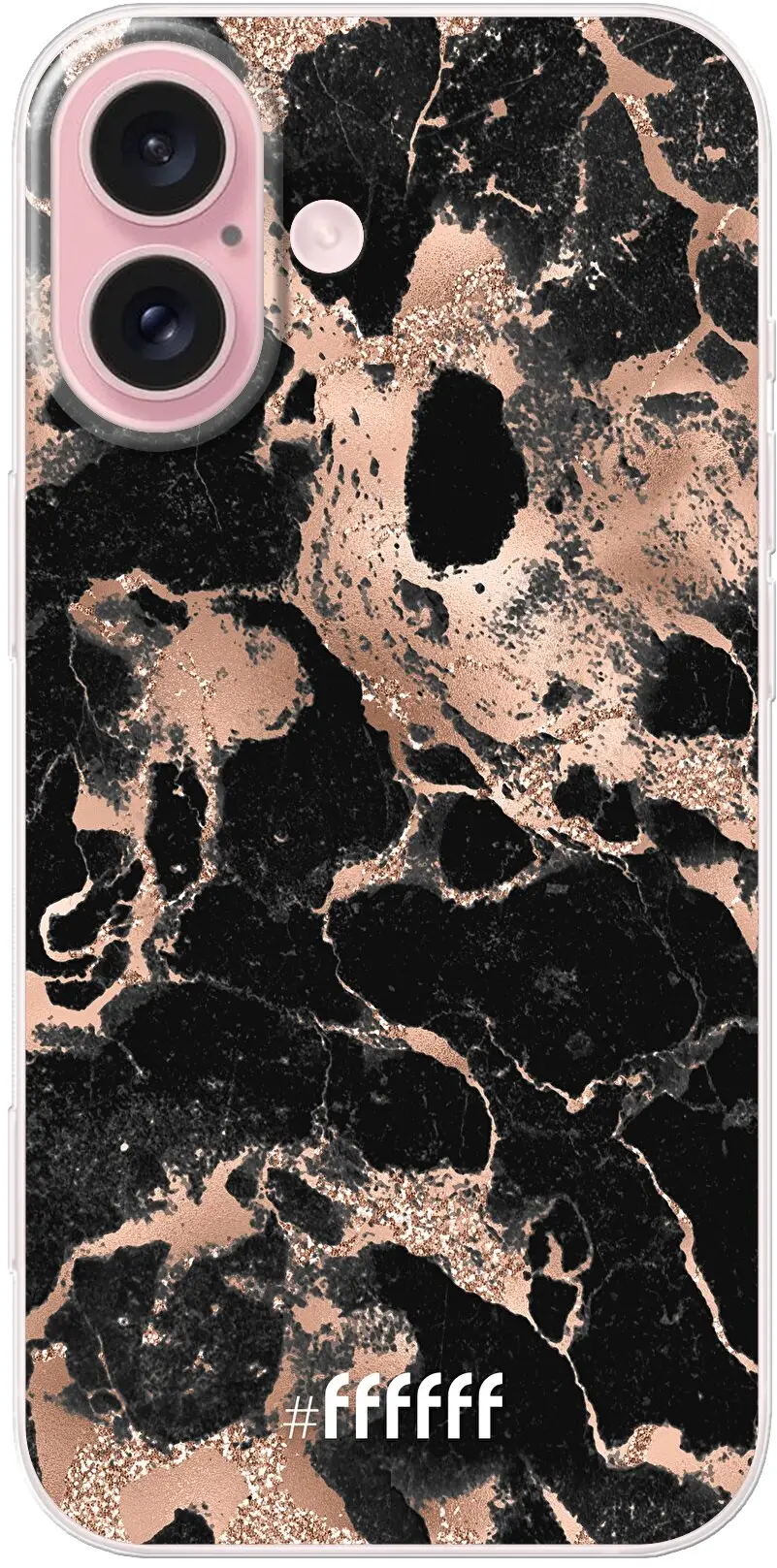 Rose Gold Marble iPhone 16