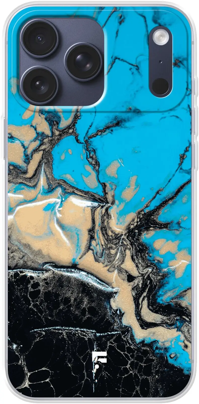 Blue meets Dark Marble iPhone 17 Pro Max