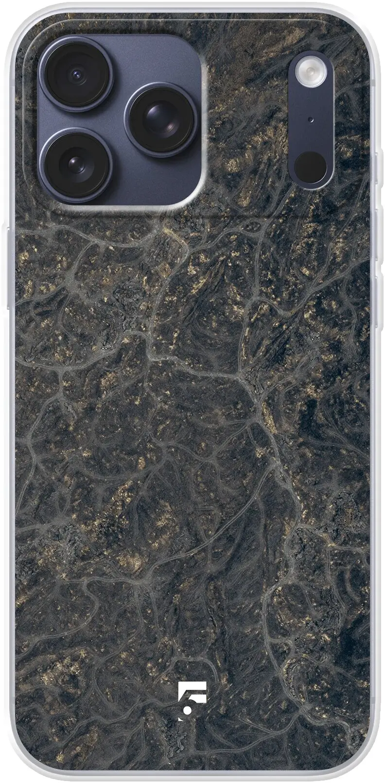 Golden Glitter Marble iPhone 17 Pro Max