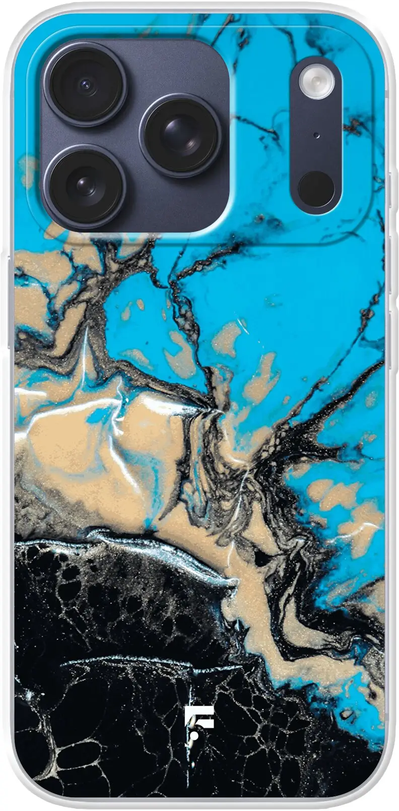 Blue meets Dark Marble iPhone 17 Pro