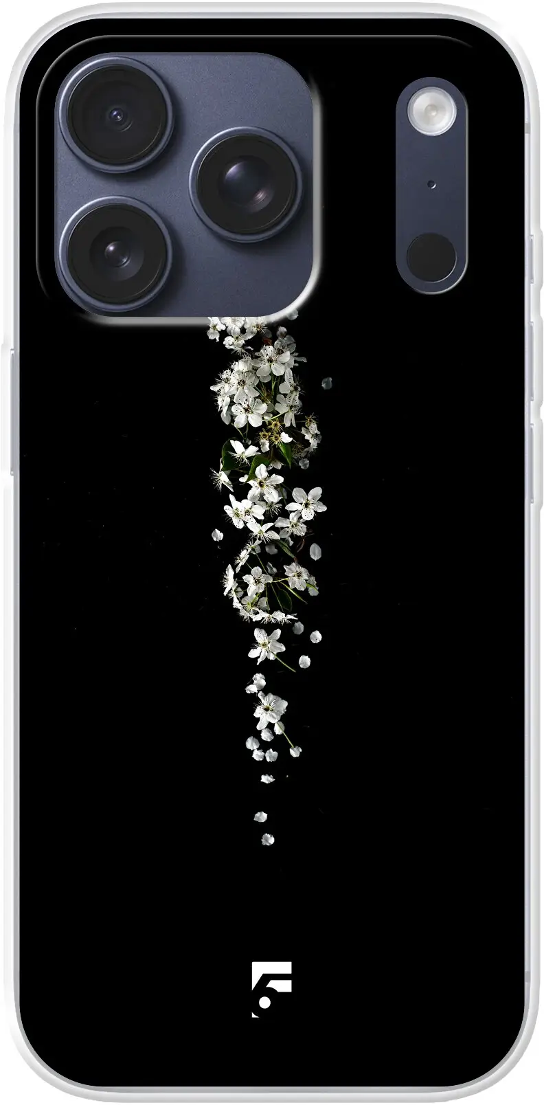 White flowers in the dark iPhone 17 Pro