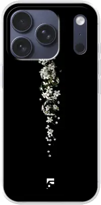 White flowers in the dark iPhone 17 Pro