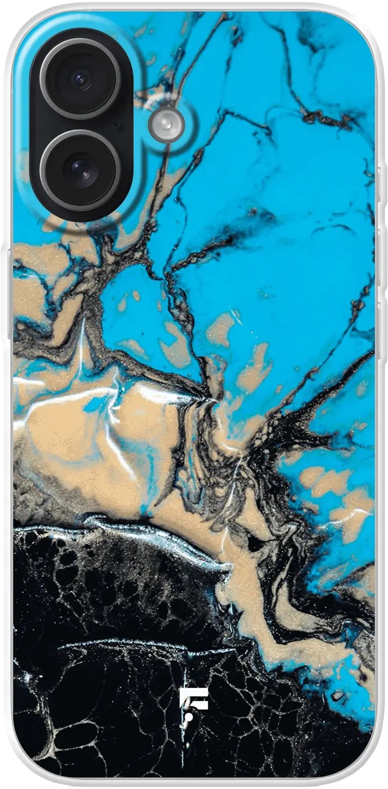 Blue meets Dark Marble iPhone 17