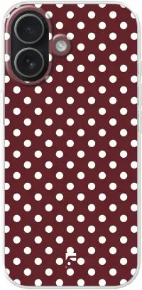Burgundy Dots iPhone 17
