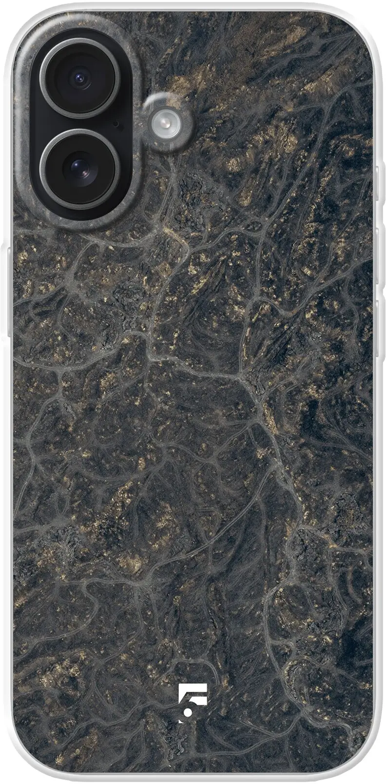 Golden Glitter Marble iPhone 17