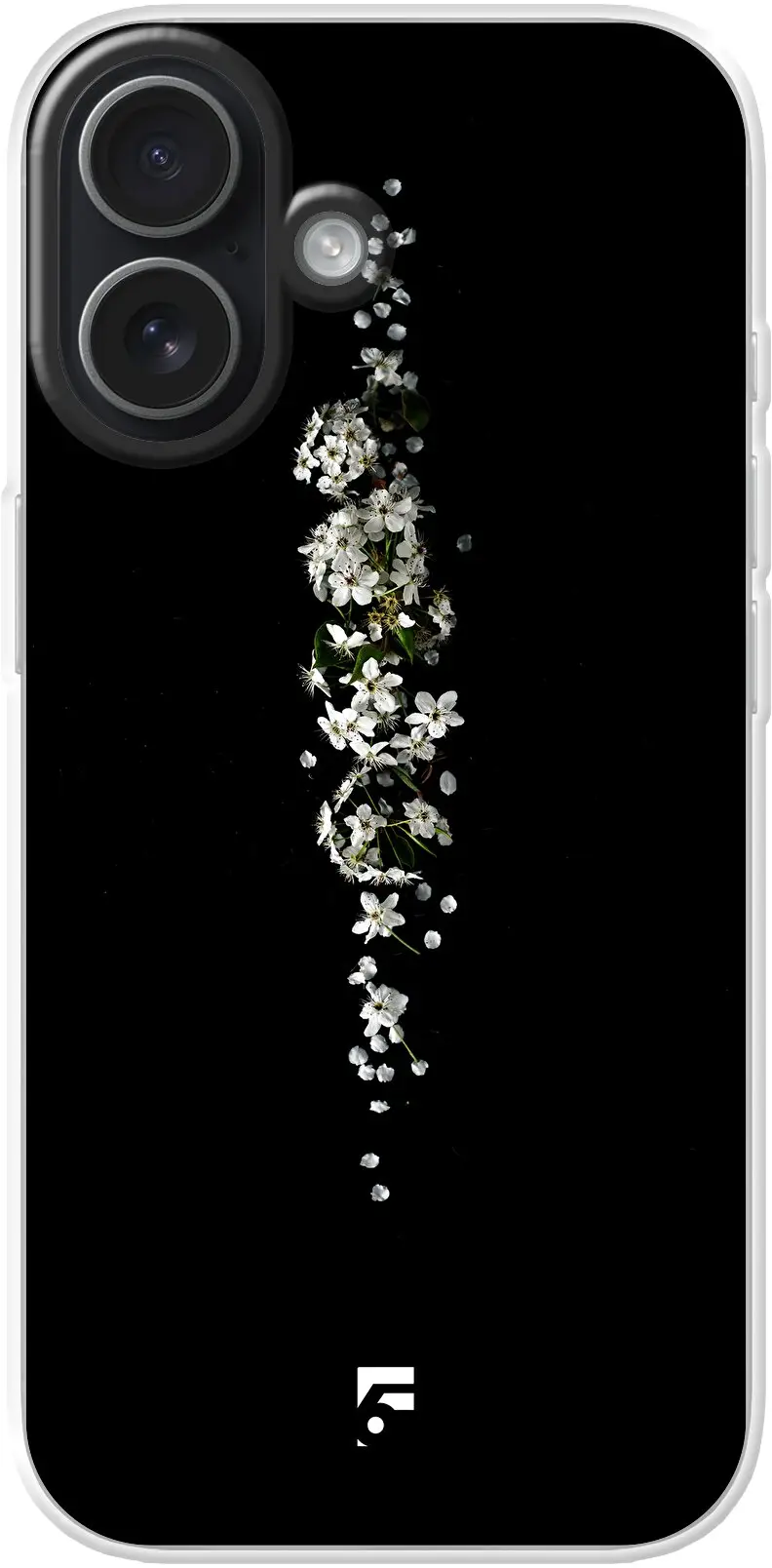White flowers in the dark iPhone 17