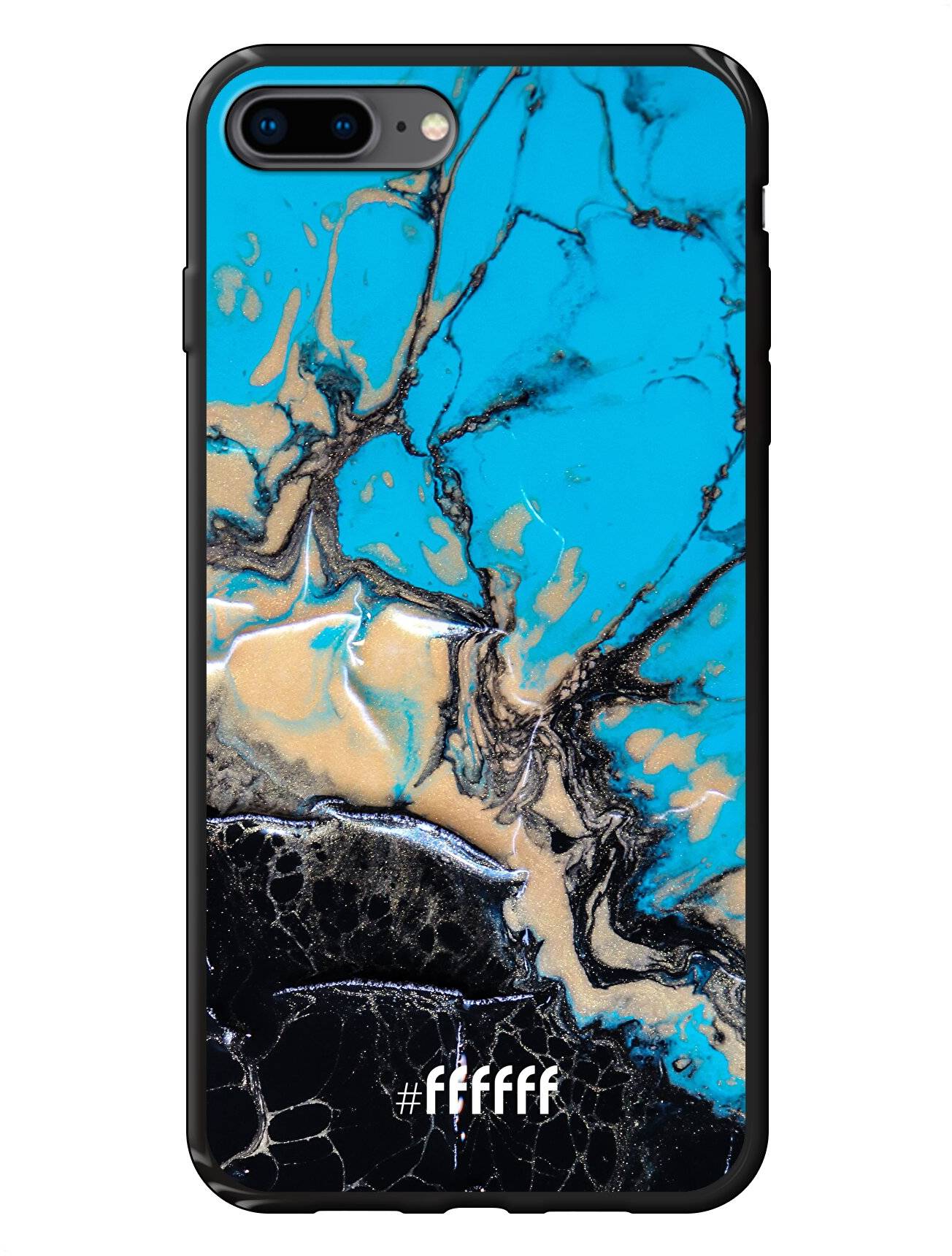 Blue meets Dark Marble iPhone 7 Plus