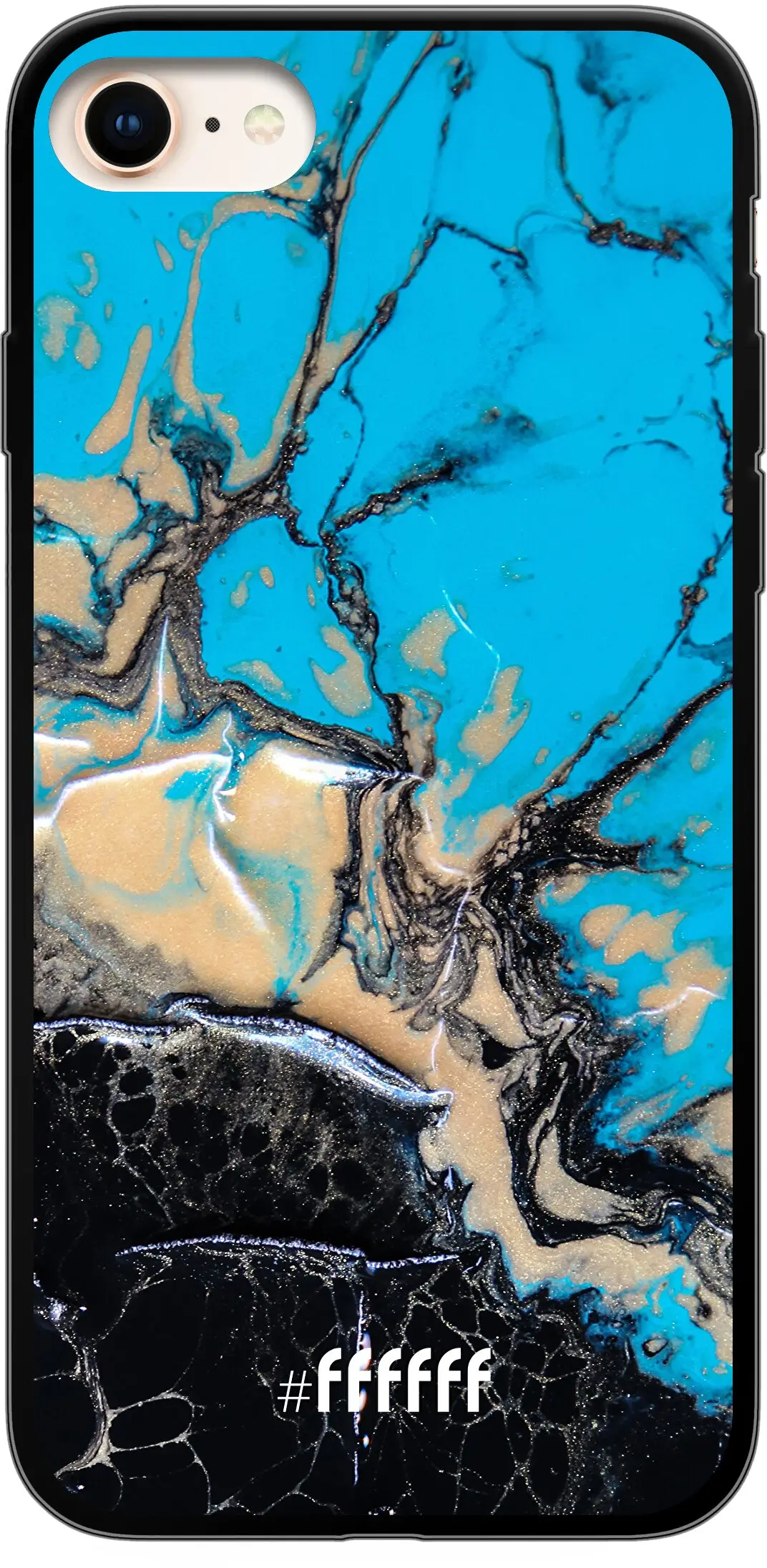 Blue meets Dark Marble iPhone 7