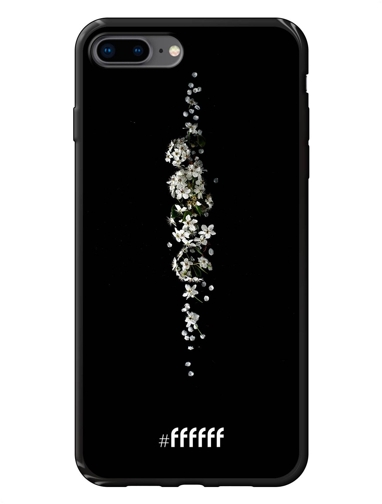 White flowers in the dark iPhone 8 Plus