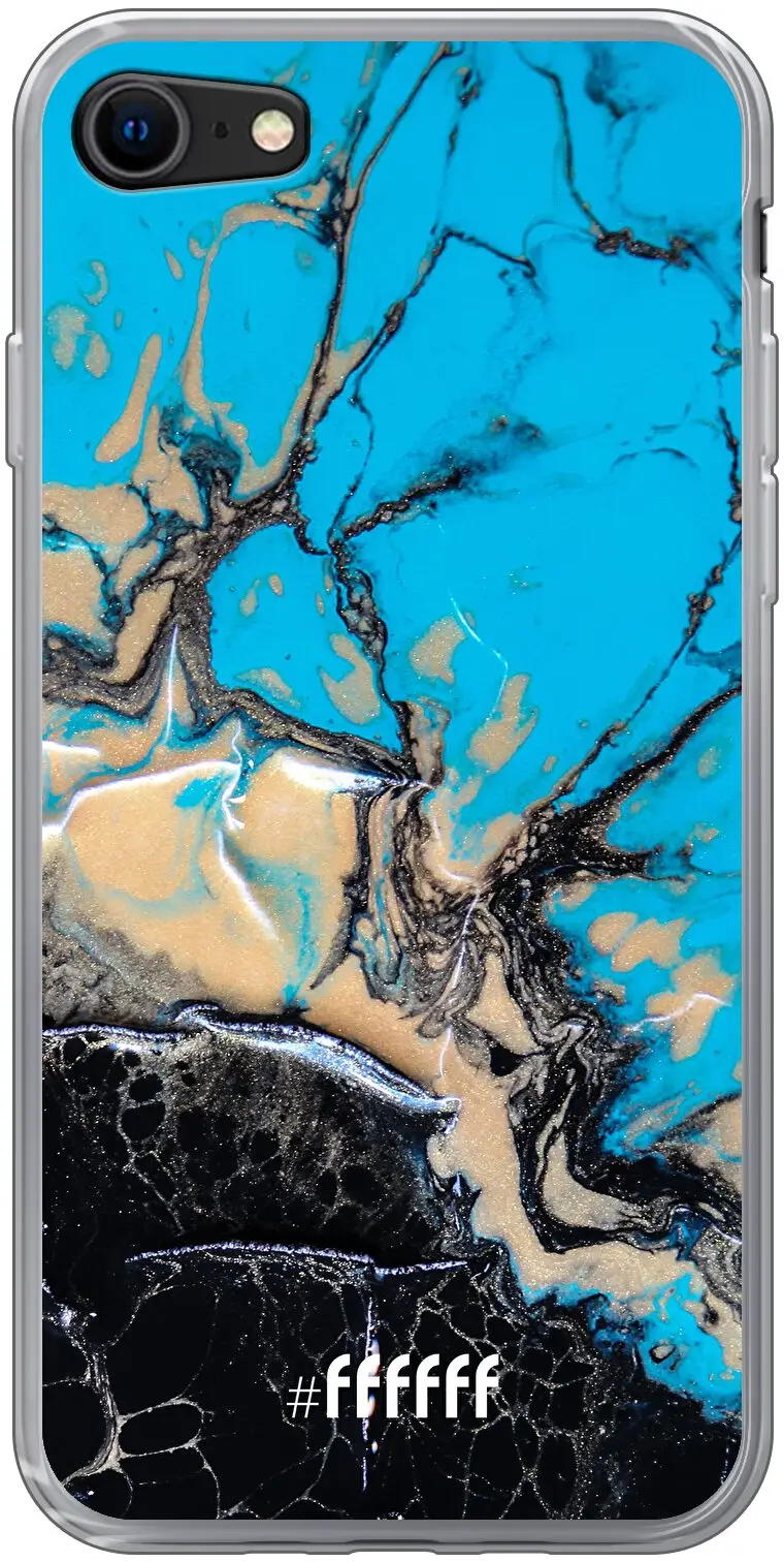 Blue meets Dark Marble iPhone 8