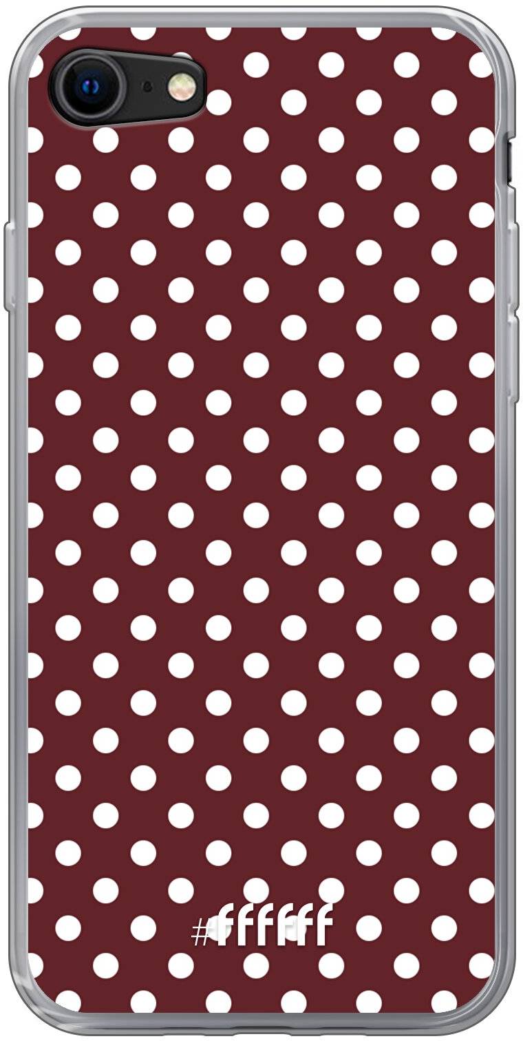 Burgundy Dots iPhone 8
