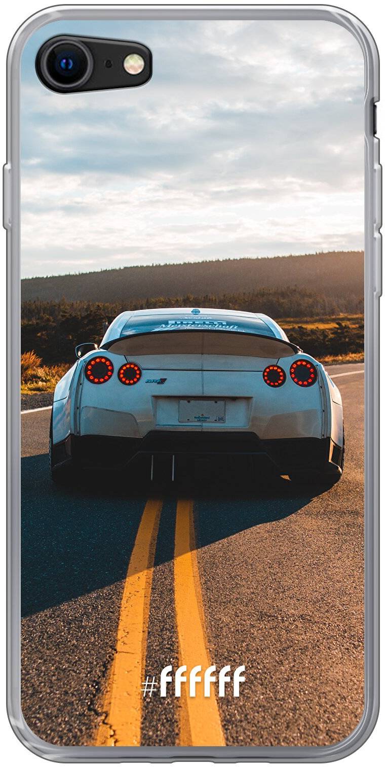Silver Sports Car iPhone 8