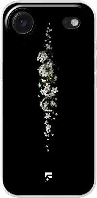White flowers in the dark iPhone Air