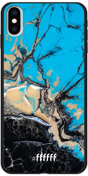 Blue meets Dark Marble iPhone Xs Max